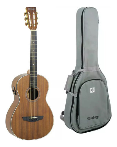 Violao 3/4 Aço Eletrico Strinberg Sy300 Ks Koa Satin C/bag