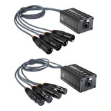 1 Par Xlr Macho/hembra, 4 Canales, Snake, 3 Pines, Xlr/dmx A