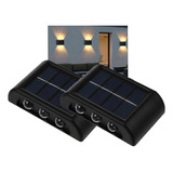 Luminaria Solar Led Spot Arandela Caminho Parede Balizador