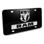 Placa De Acrlico Negro Con Logo 3d Dodge Ram