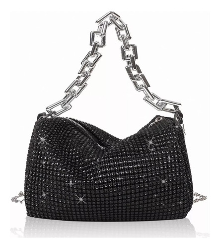 Bolso Bandolera/mano Con Estrás Brillantes Elegante Fiesta