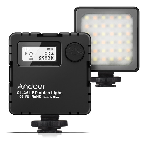 Lámpara Led De Video Andoer Cl-36 De 2 Colores 2800k-8500k