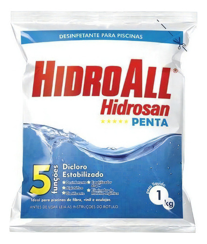 Cloro Piscina Hidrosan Hidroall Penta 1kg