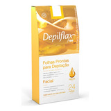 Depilflax Folhas Prontas P/ Depilação Facial Natural C/24