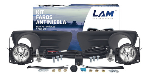 Kit Juego Par Luces Antiniebla Fiat Palio F2 Negra 2014 2015