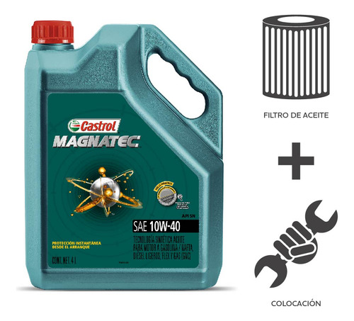 Cambio Aceite Castrol 10w40+ Fil Aceite + Coloc Fiorino 1.7