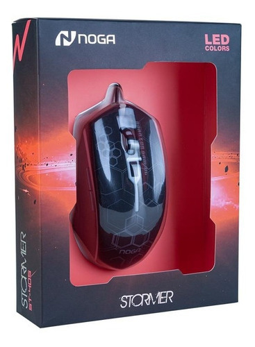 Mouse Gamer St405 Noga 6 Botones 3200dpi Selector Colores Color Negro