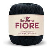 Linha Barbante Fiore 8/4 Euroroma 500m Cores Tricô Crochê Cor Preto - 0250