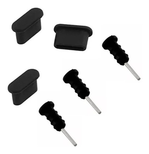 6 Plug Anti Poeira Usb P2 Para Xiaomi Type C Para Samsung 