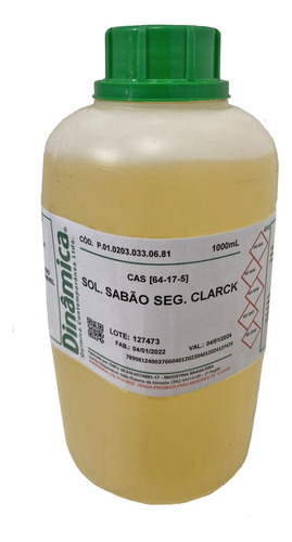 Solucao Padrao Sabao Segundo Clarck (1 Ml = 1 Mg Caco3) 1l