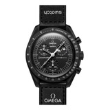 Reloj Omega X Swatch Mission To The Moonphase Snoopy Negro