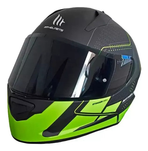 Casco Mt Helmets Ff150b Stinger Galant E3 Amarillo Para Moto