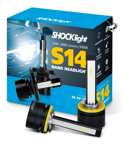 Lâmpada Led Shocklight S14 Nano Headlight 3600 Lumens 6000k