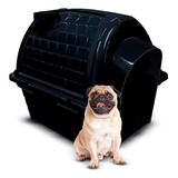 Casinha Pet Raças Pequenas Black N1 Iglu Cachorro Gatos Cor Preto