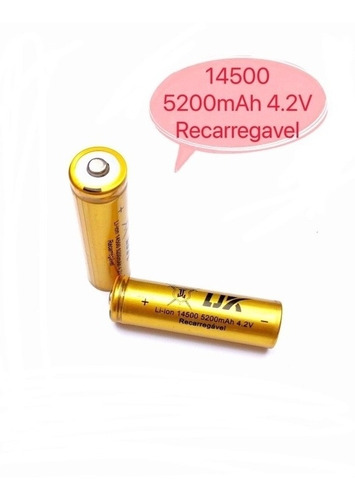Bateria Recargable 14500 3.7v 5200 Mah Pilas Paquete 4 Pzas
