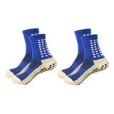 2 Pares De Medias Azules Antideslizante Deporte Tipo Trusox