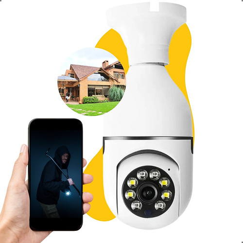 Camera Ip Inteligente Lampada Panoramica Yoosee Wifi E Espiã