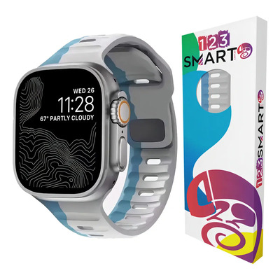 Pulseira De Silicone Mariner Para Hw16 W29s Ultra 9 Plus Pro Max 49mm W69+ Ultra 49mm Serie 10 T800 T900 W99+ W34+ S10 Ultra I9 Ultra Max Series W28 Watch 9 Ultra2 Ultra S100 K9 Ultra 2 Dt8 Azul\u002FGray | MercadoLivre