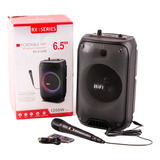 Parlante 6,5´ Bluetooth 1200w Radio Fm Luces Micrófono
