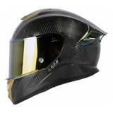 Casco Shaft Pro 620 C Evo Carbono Ece 2206 Dorado + Pinlock