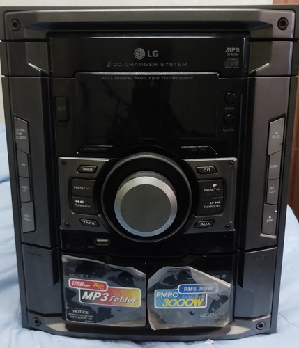 Equipo De Música Audio LG Con Aux, Cassette,cd,mp3 Y Radio