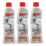 Kit 3 Limpa Inox Cremoso 400g Reax Remove Mancha Panela Pia