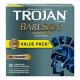 Trojan Condón Lubricado Sensibilidad Bareskin 24 Condones