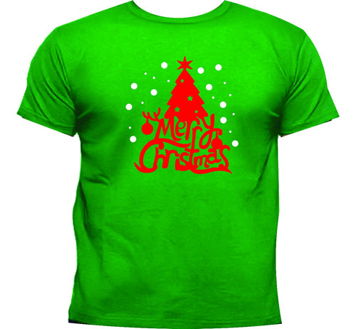 Camisetas Navideñas Arbolito Merry Christmas Adultos Y Niños