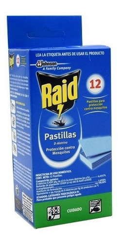 Insecticida Raid Pastillas 12 Unidades