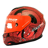 Casco Integral C/ Lente Ls2 Ff328 Stream Snake Dot Moto