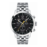 Reloj Tissot Prc 200 1144171105700 Hombre Chronografo Color De La Malla Plateado Color Del Bisel Plateado Color Del Fondo Negro