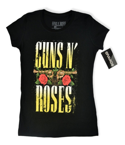 Guns N Roses Big Gun Playera De Dama 100% Original