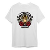 Camisetas One Piece Luffy Blanca Sublimada Variedad Diseños