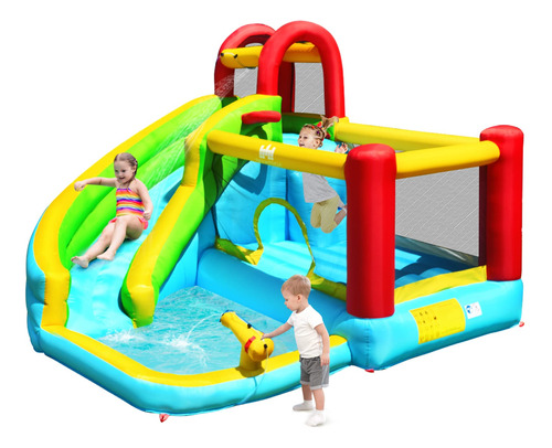 Parque Acuático Inflable Bountech Castillo Tobogán Piscina N