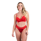 Kit 5 Conjuntos Lingerie Atacado Renda Luxo Sutiã Bojo