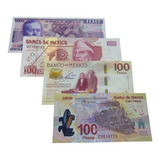 4 Billetes 100 Pesos Ferrocarril Nezahualcoyotl Constitucion