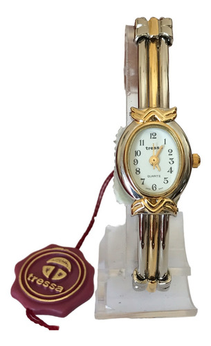 Reloj Tressa Dama Mujer Formal Elegante Color Oro