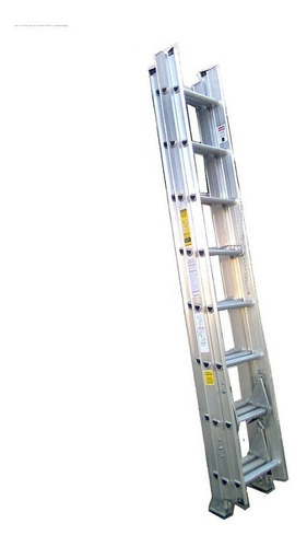 Escalera Aluminio Reforzada Extensible 3 Tramos - 11 Mts