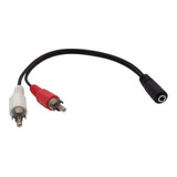 Cable Miniplug Hembra A 2 Rca Macho 40cm Mp3 Auriculares