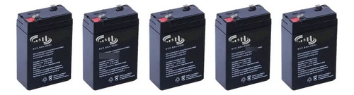 Kit X 5 Bateria Recargable Msn 6v 2.8ah Alarma Luz 
