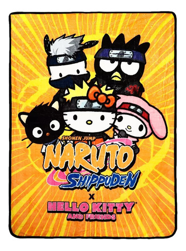 Colchita Frazada Hello Kitty Naruto Polar Suavecita