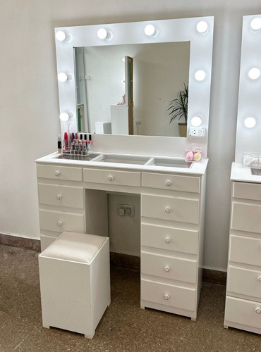 Mueble Para Maquillaje Espejo Hollywood Make Up 1m