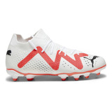 Botines Puma Future Match Fg/ag Jr Niños Fútbol Blanco