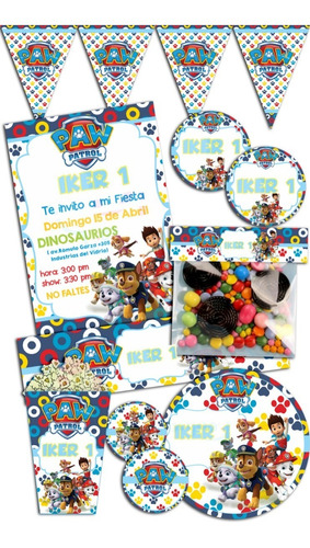 2x1 Kit Imprimible Paw Patrol 1, Fiesta Infantil, Cumpleaños