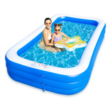 Piscina Inflable Familiar Rectangular Grande Para Niños Y Ad