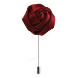 Alfiler De Corbata De Solapa Con Forma De Flor De Rosa Roja