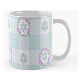 Taza X4  Diseño Floral Femenino A Cuadros De Búfalo, 3, Cere