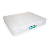 Box Com 20 Divisórias 34,5x27cm Caixa Organizadora Plástico Cor Transparente