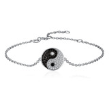 Jewelrypalace Taiji Yin Yang - Pulsera Redonda De Eslabones