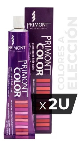 Tintura X2 Primont Exclusive Pomos De 120g - Todos Los Tonos